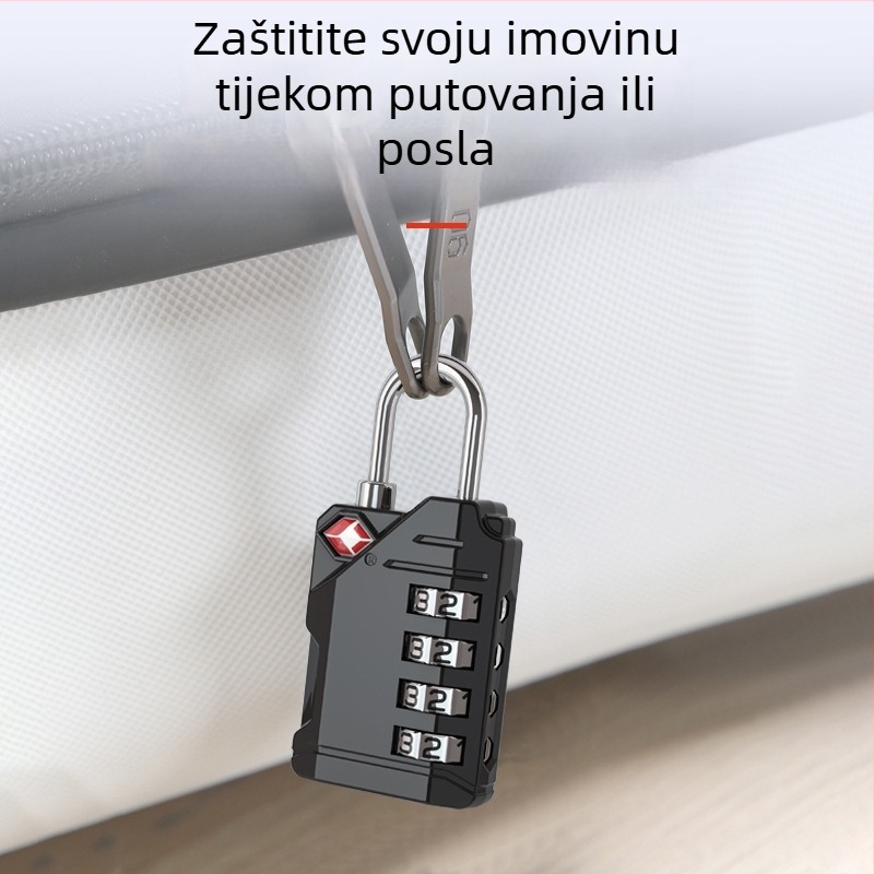 4-digitalna kombinacijska lokot za prtljagu, TSA kompatibilan, cinkova legura, model CH-561, debljina šipke 3 mm