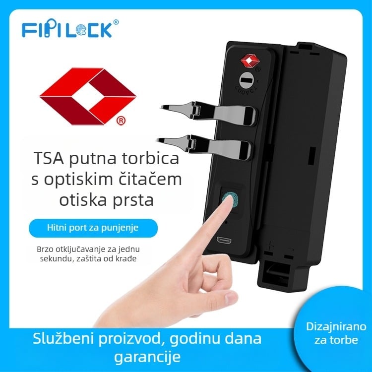 Brava za prtljagu Fly rock, ABS, 95 g, moderni minimalistički stil