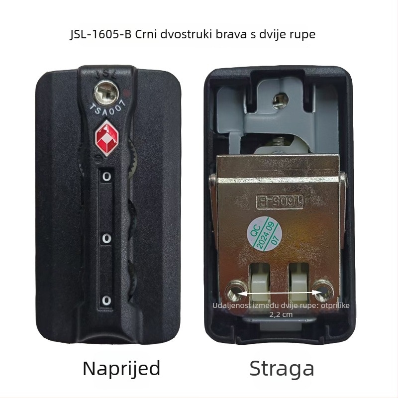 Brava za prtljagu s lozinkom TSA007 1605B – ABS materijal, Dodaci za torbe, Marka: Drugo