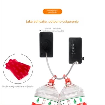 Brava s lozinkom bez bušenja – protiv krađe, zaključavanje za ladice i ormariće, sigurnost djece, model Hr refrigerator lock 258, za hladnjak i prozor