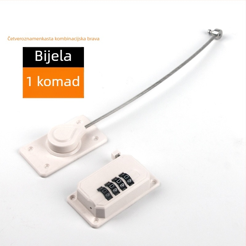 Brava s lozinkom bez bušenja – protiv krađe, zaključavanje za ladice i ormariće, sigurnost djece, model Hr refrigerator lock 258, za hladnjak i prozor