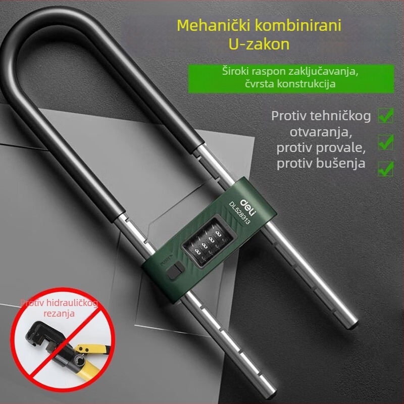 Deli brava za staklena vrata — U-tip mortise brava za dvostruka i klizna staklena vrata | cinkova legura
