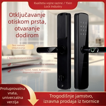 Pametna brava s otiskom prsta za apartmane, s lozinkom i upravljanjem putem aplikacije — Bluetooth pristup, elektronska brava za kratkoročni najam
