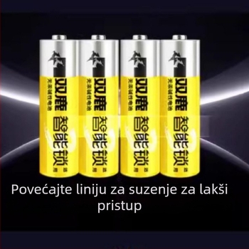 Double Deer AA alkalna baterija No. 5 za pametne brave, 1,5 V, ekološki prihvatljiva