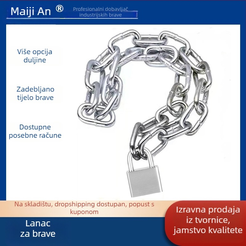 MAIJIAN ZLY lančani katanc, cinkova legura, prilagodljiv, moderni minimalistički stil