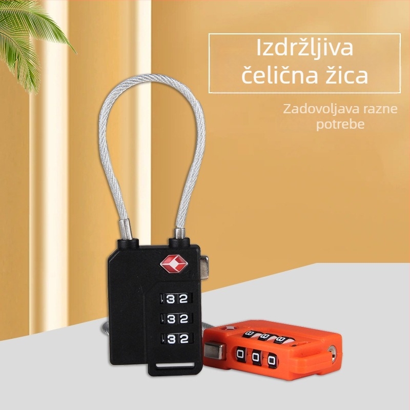 Mehanički zaključak za prtljagu od PC plastike, model 211000, 5 mm debljina zaključnog štapa, moderni minimalistički stil