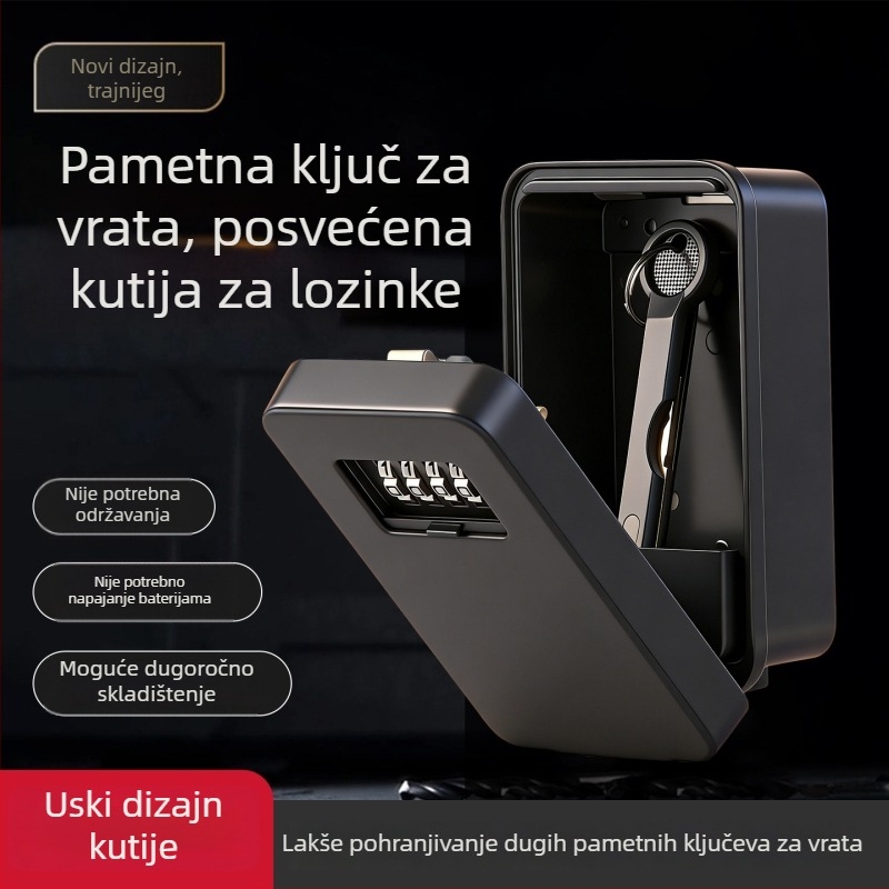 Kutija za ključeve s lozinkom, metal + ABS plastika, model KB-10, mehaničko zaključavanje