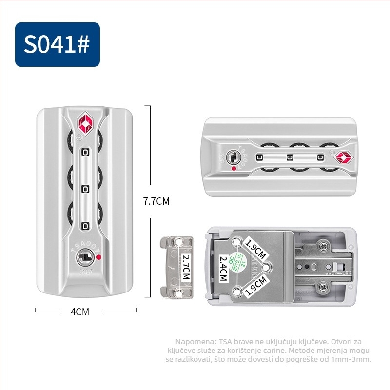 Platinum braveza za prtljagu s lozinkom, PC materijal, model Customs lock comprehensive, dodaci za prtljagu