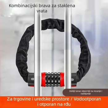 Mehanički katanc s lozinkom | Legura čelika + ABS | Model ZH-CS | Za staklena i dvorišna vrata; Pogodno za vrata, motocikle, električne bicikle, bicikle