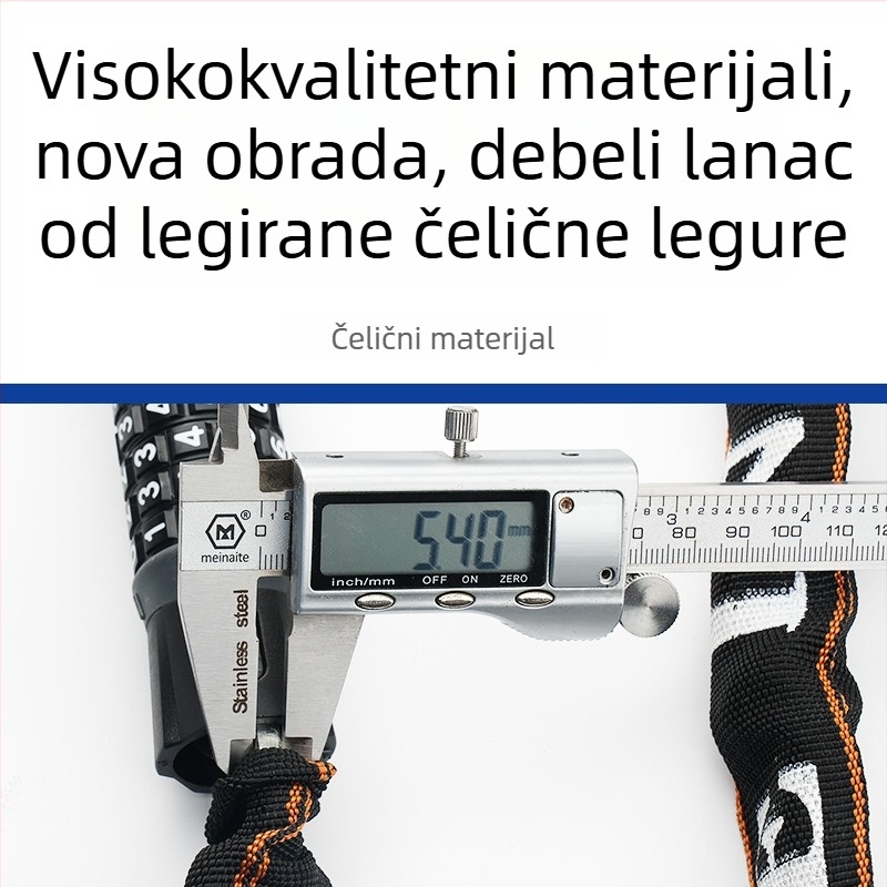 Mehanički katanc s lozinkom | Legura čelika + ABS | Model ZH-CS | Za staklena i dvorišna vrata; Pogodno za vrata, motocikle, električne bicikle, bicikle