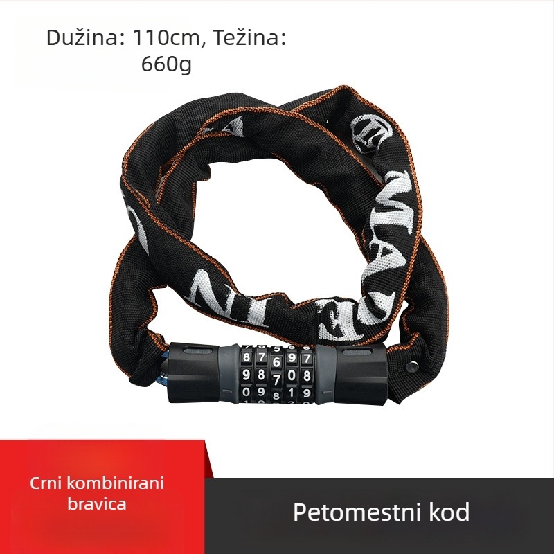 Mehanički katanc s lozinkom | Legura čelika + ABS | Model ZH-CS | Za staklena i dvorišna vrata; Pogodno za vrata, motocikle, električne bicikle, bicikle