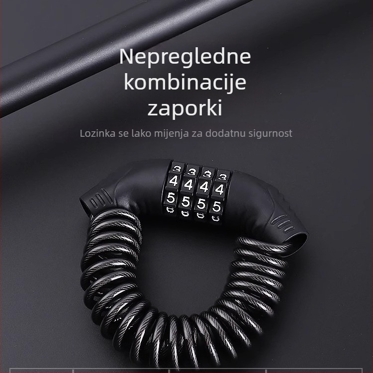 Numerički kombinacijski lokot za bicikl, marka The First Force