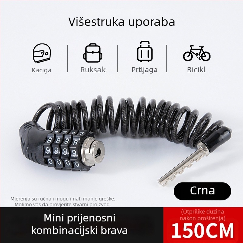 Numerički kombinacijski lokot za bicikl, marka The First Force