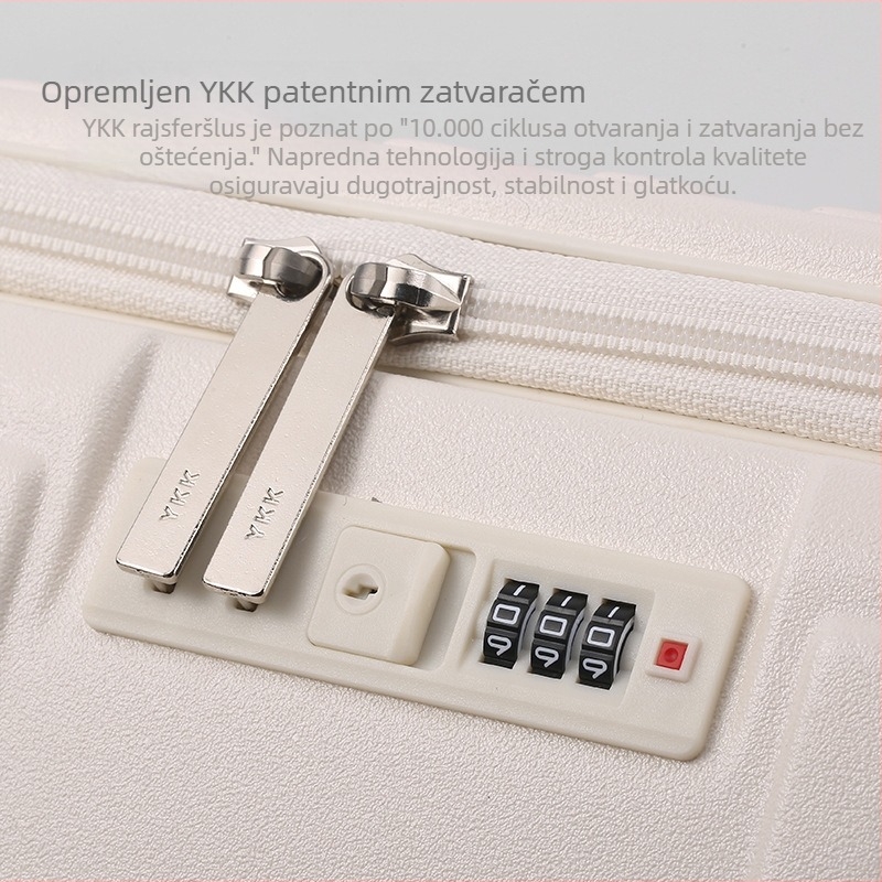 Prednji otvarajući tvrdi kofer ABS+PC, 56–75 L, carinska brava, teleskopska ručka
