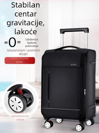 Putni kofer od Oxford platna, vodootporan i proširiv, s 360 stupnjeva kotačićima i TSA kombinacijskim zaključavanjem, težina 4 kg.