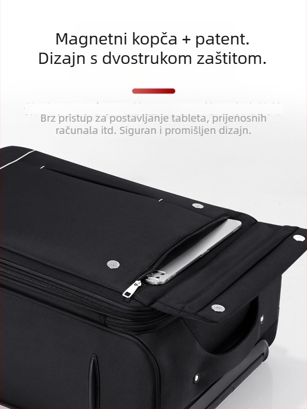 Putni kofer od Oxford platna, vodootporan i proširiv, s 360 stupnjeva kotačićima i TSA kombinacijskim zaključavanjem, težina 4 kg.