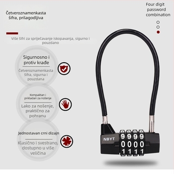 Kombinacijski sigurnosni zup od čelične žice za električni bicikl: košarica, ormarić, kaciga – model A05-40 60, materijal cinkova legura, debljina šipke 8 mm, razmak šipki 185 mm