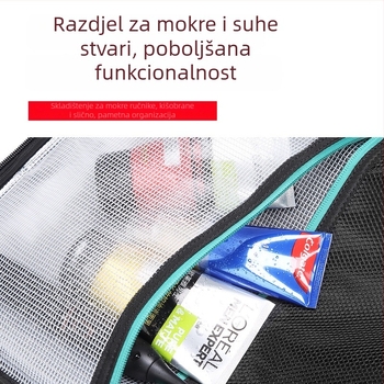 Poslovni ruksak za putovanja - 56–75 L, poliester - prozračan, vodootporan, otporan na habanje, suho/mokro odjeljak - naramenice s zračnim jastučićima