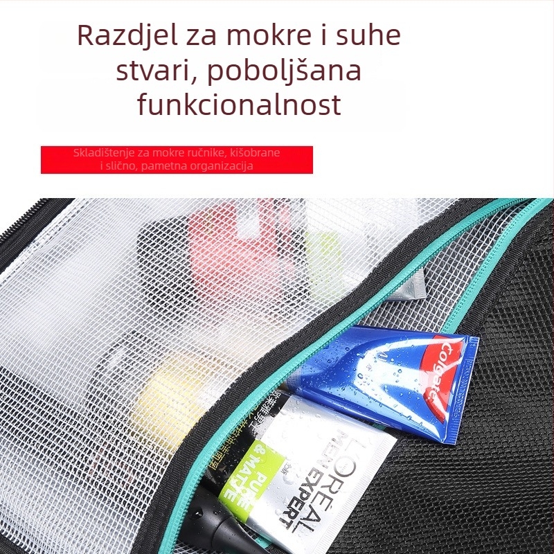 Poslovni ruksak za putovanja - 56–75 L, poliester - prozračan, vodootporan, otporan na habanje, suho/mokro odjeljak - naramenice s zračnim jastučićima
