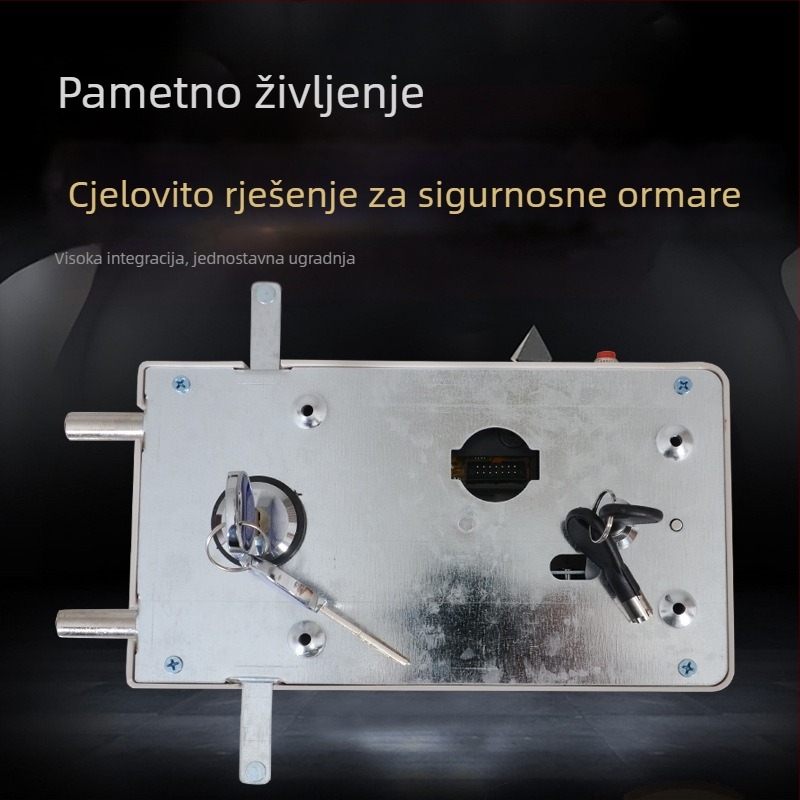 Metalni ormarić za povjerljive dokumente s biometrijskim otiskom prsta i elektroničkim zaključavanjem — komplet mehanizam za pokretanje