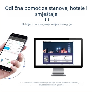 Pametna elektronička brava za vrata s pristupom karticom i upravljanje putem aplikacije (Nehrđajući čelik; Model MF X01; Namijenjena za hotele, škole, apartmane i urede; PIN kod opcija)