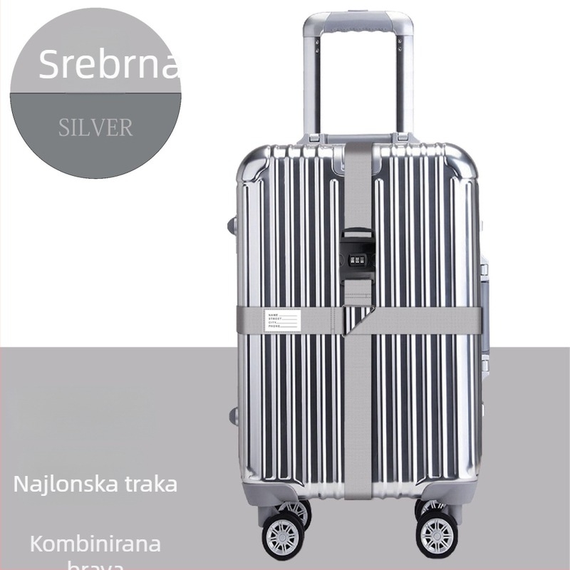 Najlonski križni remen za kofer s TSA bravom – ojačani remen za pakiranje s lozinkom
