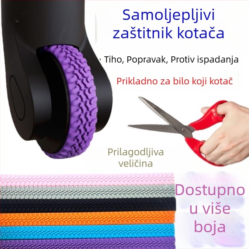 Univerzalni samoljepljivi zaštitni poklopac kotačića prtljage, debeli, tih, otporan na habanje, bakar