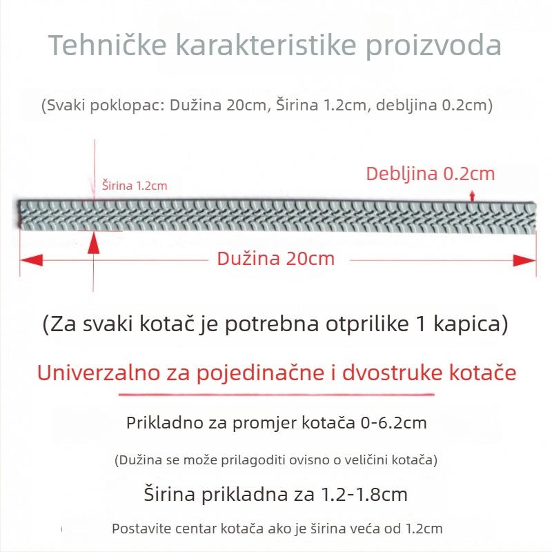Univerzalni samoljepljivi zaštitni poklopac kotačića prtljage, debeli, tih, otporan na habanje, bakar