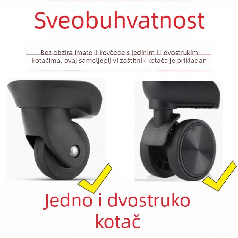 Univerzalni samoljepljivi zaštitni poklopac kotačića prtljage, debeli, tih, otporan na habanje, bakar