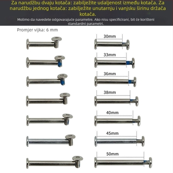 Univerzalno kotač za prtljagu – gumeni kotač s bakrenim hardverom za torbe