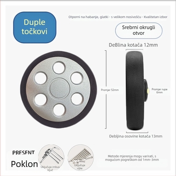 Univerzalno kolo za kovčeg – zamjenski kotač, materijal bakar, dodaci za prtljagu