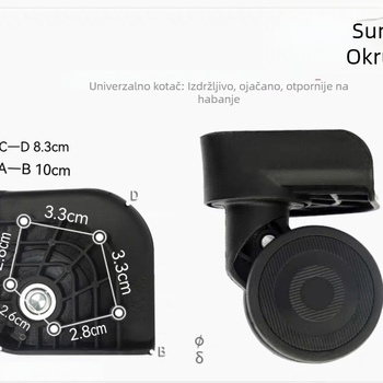 Univerzalni kotači za kofer – tiši plastični kotači za zamjenu (Marka: Other; Šifra proizvoda: Other; Kategorija: Dodaci za prtljagu)