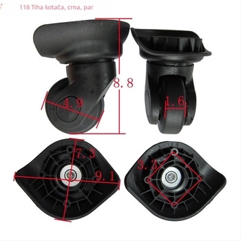 A18 tihi kotač za prtljagu — univerzalni kotač, najlon, ljeto 2023