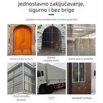 Brava s kodom, direktno otvaranje, od cinkove legure, model 123321, vodootporna i otporna na hrđu, za kofer, ormariće i ruksake