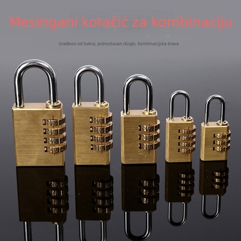 Howlin bakreni četverocifreni lokot, Type C, mini za prtljagu i ormariće u teretani