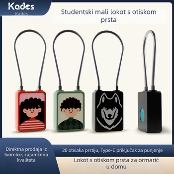 Pametna brava s otiskom prsta i žičanim kabelom za bicikle, ormariće, vrata, torbe i kacige – brava s kodom i mekanim dugim užetom
