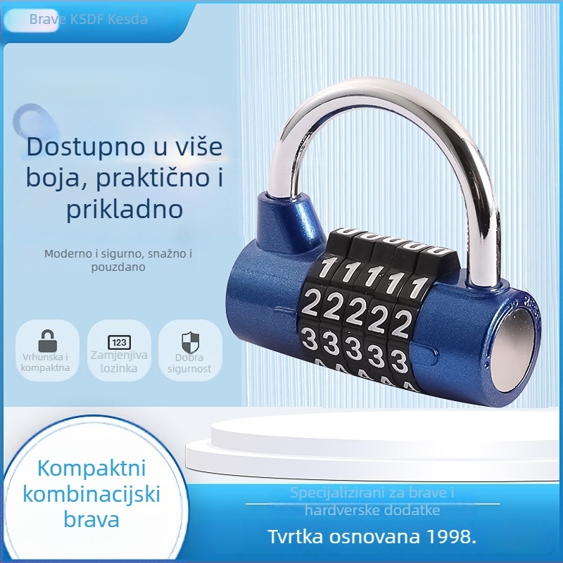Četveroznamenkasta mehanička brava s kodom za ruksak i prtljagu, model KSD-8008, cinkov legura