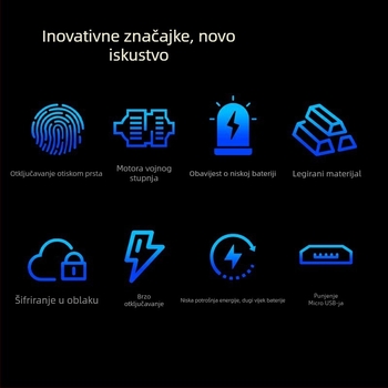 OKLOK brava s otiskom prsta za prtljagu, ormariće i garderobe — nehrđajući čelik, Bluetooth pametno otključavanje