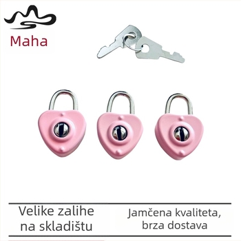 Brava u obliku srca, metalna, model 1652, marka Mountains and Rivers, za prtljagu, dnevnik i DIY dodaci