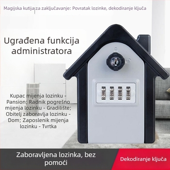 Kutija za ključeve s kombinacijskim zaključavanjem, zidna, legura, model G6