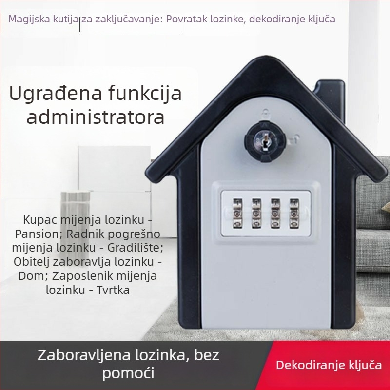 Kutija za ključeve s kombinacijskim zaključavanjem, zidna, legura, model G6
