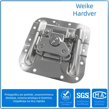 Nerđajućeg čelika leptirova brava za prtljagu – dizajn bez rupa, mogućnost tiska logotipa, moderni minimalistički stil