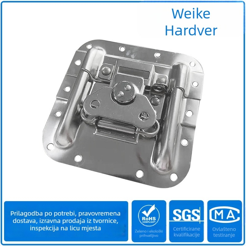 Nerđajućeg čelika leptirova brava za prtljagu – dizajn bez rupa, mogućnost tiska logotipa, moderni minimalistički stil