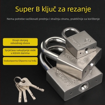 Katanac od 304 nehrđajućeg čelika za kutiju brojila, vanjska upotreba, otporan na koroziju, vodootporan, protiv krađe