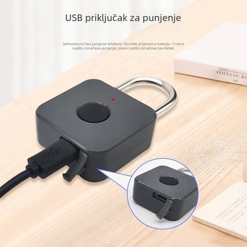Elektronički Bluetooth katanc s zaštitom od curenja podataka za povjerljiv transport opreme u kutijama i ormarićima; mini punjivi katanc