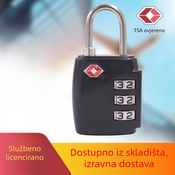 TSA002 Mehanički brava za kufere — cinkovita legura, debljina šipke 3.5 mm, razmak šipki 13 mm