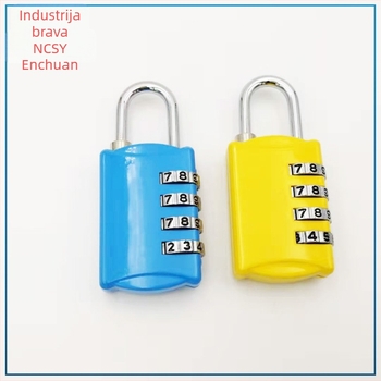 Lakat od cinkove legure s 4-znamenkastim kodom za prtljagu, 45 g, tiskani logotip, En Chuan Lock Industry
