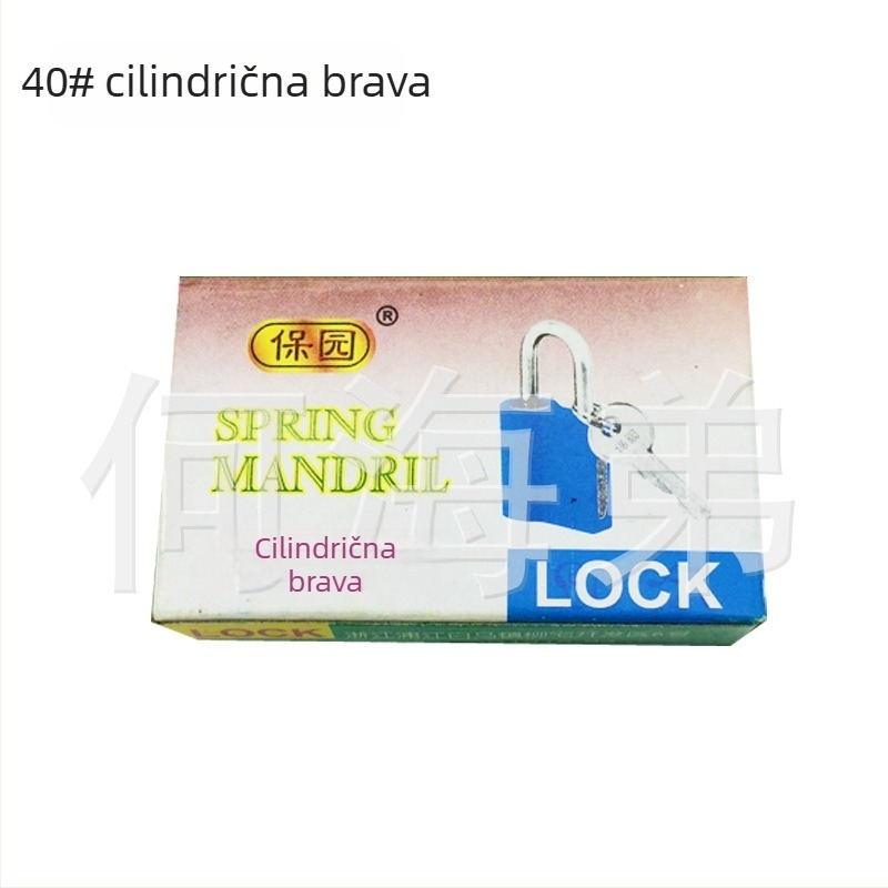 Baoyuan crni željezni lokot od 40 mm s tumbler mehanizmom – Marbles Top Lock, za školske ormariće i torbe