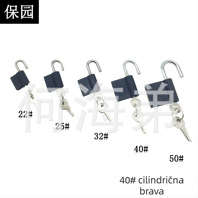 Baoyuan crni željezni lokot od 40 mm s tumbler mehanizmom – Marbles Top Lock, za školske ormariće i torbe
