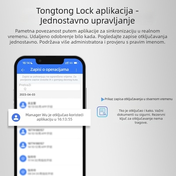 Elektronička brava s otiskom prsta, model G916, vodootporna, pohranjuje 50 otisaka prsta, otključava više od 10 000 puta, skeniranje ispod 2 sekunde.